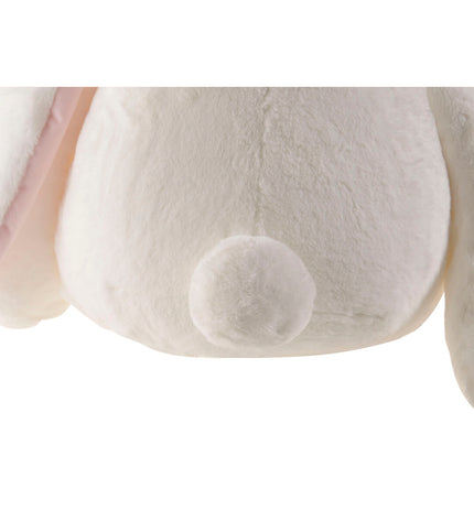 Pair of Home ESPRIT beige polyester plush rabbit toys for children, soft and cuddly, ideal for play and comfort.