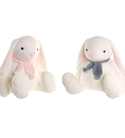 Pair of Home ESPRIT crème polyester plush bunny toys for children, soft and cuddly, ideal for play and comfort.