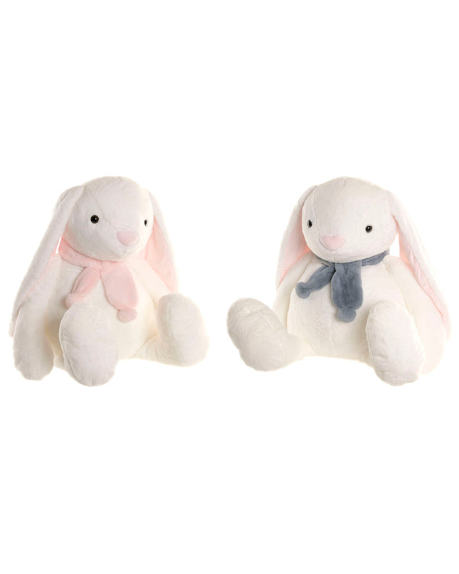 Pair of Home ESPRIT crème polyester plush bunny toys for children, soft and cuddly, ideal for play and comfort.