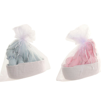 Pair of soft blue and pink polyester plush toys from Home ESPRIT, designed for children, perfect for cuddling and play.