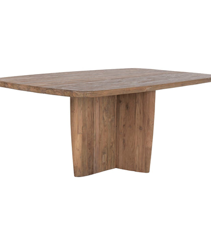 Home ESPRIT eettafel in natuurlijk teakhout, 220x110x78 cm, with a sleek rectangular design and sturdy wooden legs.