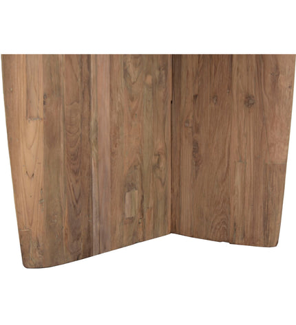 Home ESPRIT eettafel in natuurlijk teakhout, 220x110x78 cm, with a smooth wooden surface and sturdy legs for dining space.