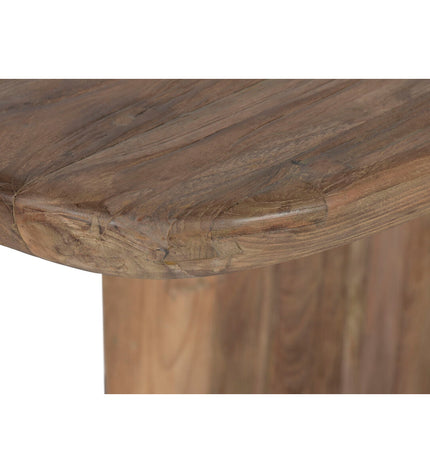 Home ESPRIT eettafel in natuurlijk teakhout, 220x110x78 cm, with a rectangular tabletop and sturdy wooden legs.