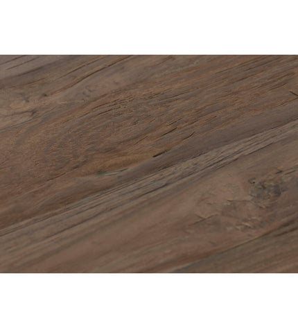 Home ESPRIT eettafel in natuurlijk teakhout, 220 x 110 x 78 cm, sturdy dining table with a natural wood finish.