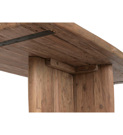 Home ESPRIT eettafel in natuurlijk teakhout, 220x110x78 cm, modern dining table with a warm wood finish.