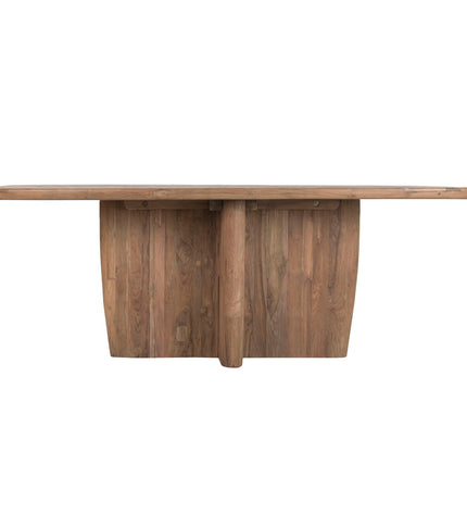 Home ESPRIT eettafel in natuurlijk teakhout, 220x110x78 cm, showing the rectangular dining table with wood grain and sturdy legs.
