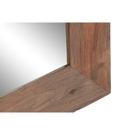 Home ESPRIT modern natural wood wall mirror, 60x3x80 cm, decorative home and kitchen wall decor with sleek design.