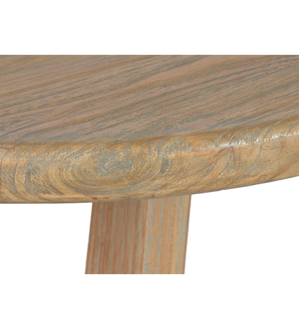 Home ESPRIT gray teak dining table with 240x100x76 cm dimensions, showing the wooden tabletop and sturdy legs.