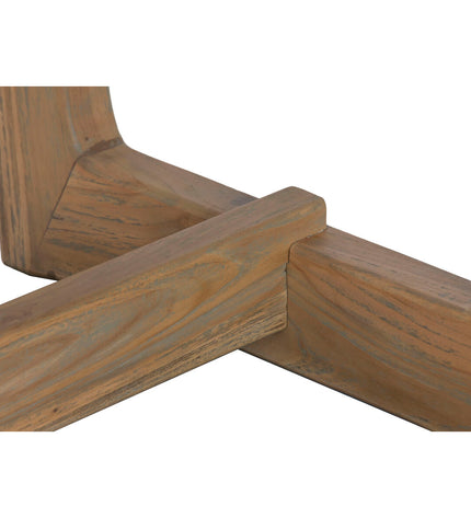 Home ESPRIT gray teak dining table with 240x100x76 cm dimensions, showing the rectangular wooden tabletop and sturdy legs.