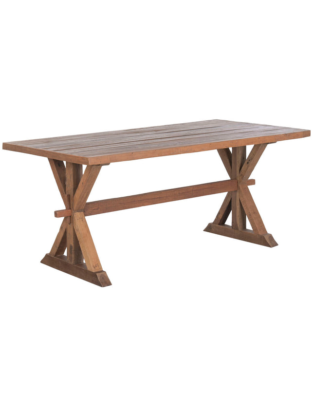Home ESPRIT eettafel in natuurlijk gerecycleerd hout, 180x90x78 cm, modern dining table with visible wood grain and sturdy construction.