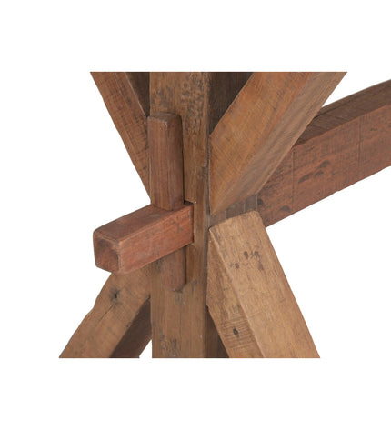 Home ESPRIT dining table in natural recycled wood, 180x90x78 cm, showcasing a sturdy, eco-friendly furniture piece for home dining.