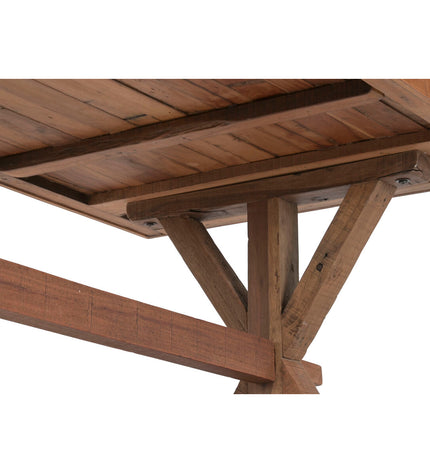 Home ESPRIT eettafel made of naturel gerecycled hout, 180x90x78 cm, in a modern dining room setting.