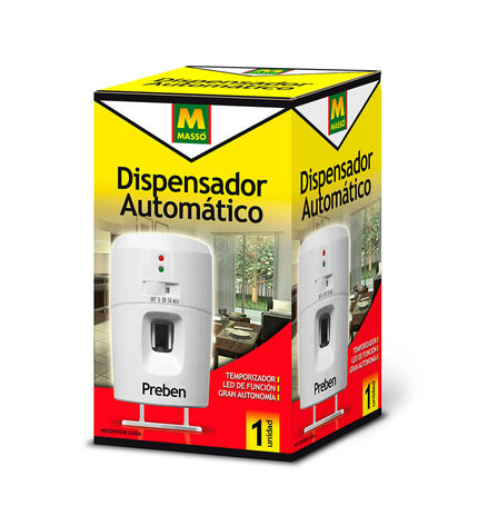 Massó automatic timer dispenser for home and kitchen decor, showing the sleek indoor device with digital controls.