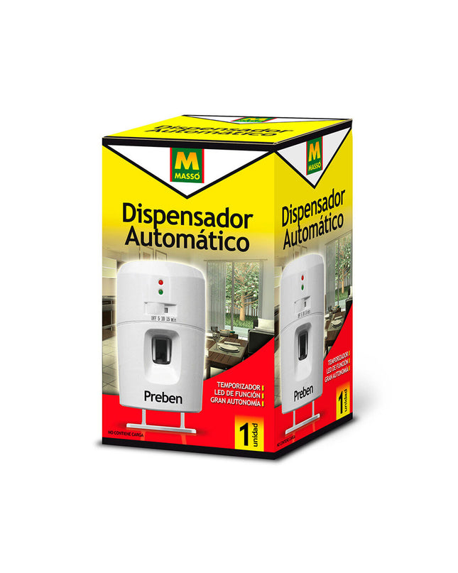 Massó automatic timer dispenser for home and kitchen decor, showing the sleek indoor device with digital controls.