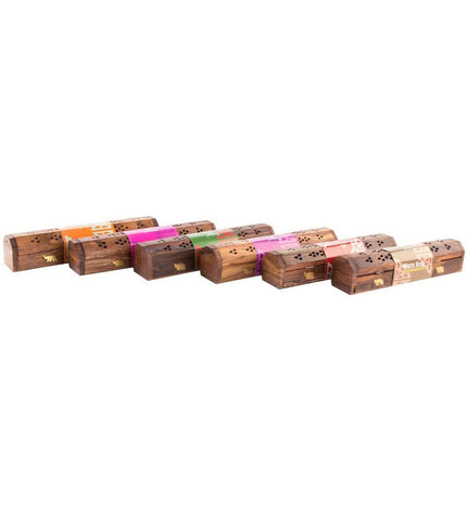 Bamboe essentiële olie brander with mandala design from DKD Home Decor, 26x8x8 cm, for use with incense sticks.