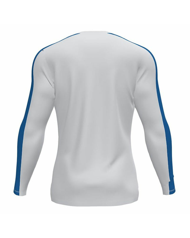 Child's Joma Sport Academy III long-sleeve football shirt for kids aged 11-12, sports and outdoor apparel, front view.