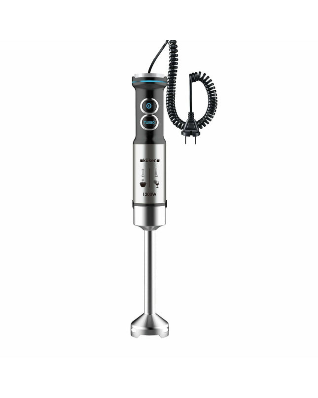 Küken Handblender Küken 30179 in stainless steel with 1200W motor, compact small kitchen appliance for blending and mixing