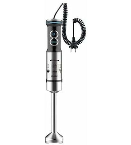 Küken Handblender 1500W with black handle and stainless steel blending shaft, ideal for cooking and food preparation.