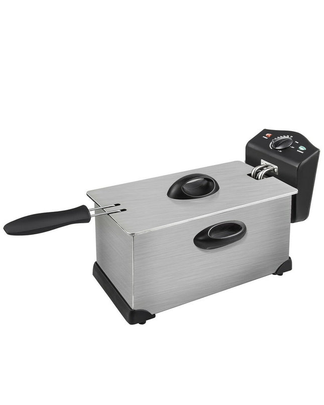 Küken Frituurmachine 33407, 2000W, 3L capacity, compact electric deep fryer for home cooking with stainless steel finish.