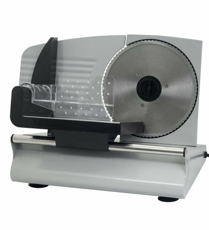 Küken Snijmachine 34273 for kitchen use, compact electric slicer with stainless steel blade and ergonomic handle.