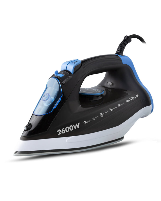 Küken Stoomijzer Küken 36089 2600 W steam iron with water tank and adjustable steam control, suitable for household ironing.
