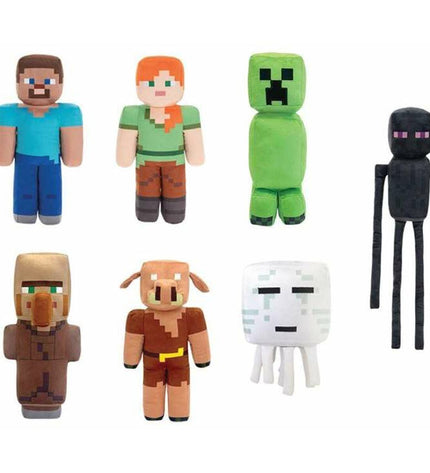 Minecraft Movie plush toy, 30 cm soft stuffed animal from Minecraft, featuring a cuddly, detailed Minecraft character for children.