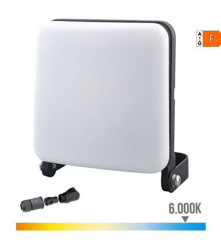 EDM Bouwlamp EDM 70417 frameless black outdoor garden light with 10W LED, 760 lumens, 6000K for outdoor decoration.