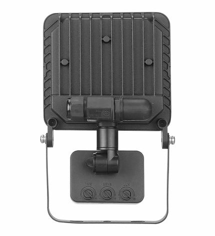 EDM Bouwlamp EDM 70422 frameless black outdoor garden light with 50W, 4100 lumens, 6000K color temperature, for exterior decoration.