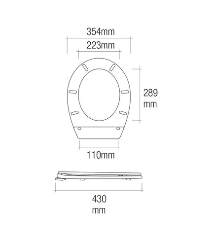 White PVC toilet seat EDM 01511 for bathroom use, featuring durable material and ergonomic design.