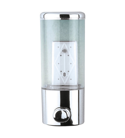 Mirtak 500 ml plastic soap dispenser for bathroom and kitchen, with a white pump and transparent body.