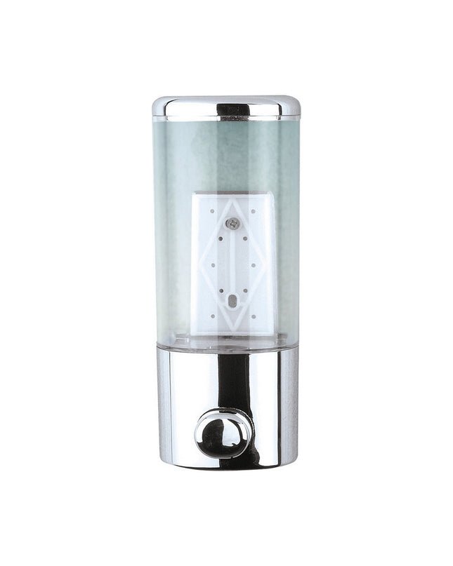 Mirtak 500 ml plastic soap dispenser for bathroom and kitchen, with a white pump and transparent body.