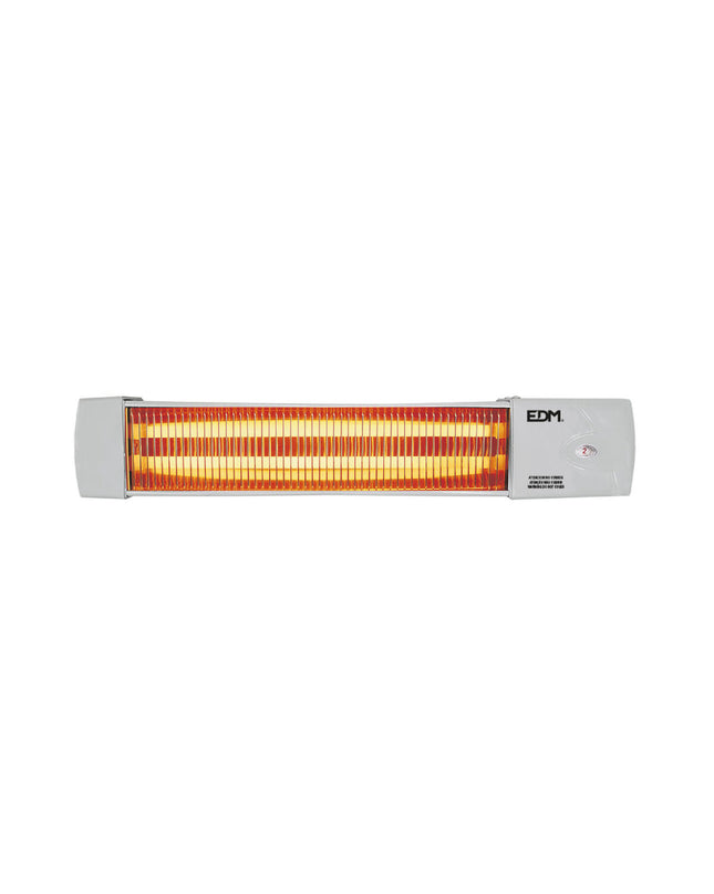 Kwarts Kachel EDM 07103 in white and gray, 600-1200W portable heater for bathrooms, from EDM Product.