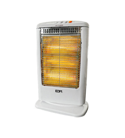 Kwarts Kachel EDM 07117 portable electric heater in white with 1200W power, designed for home heating and cooking.