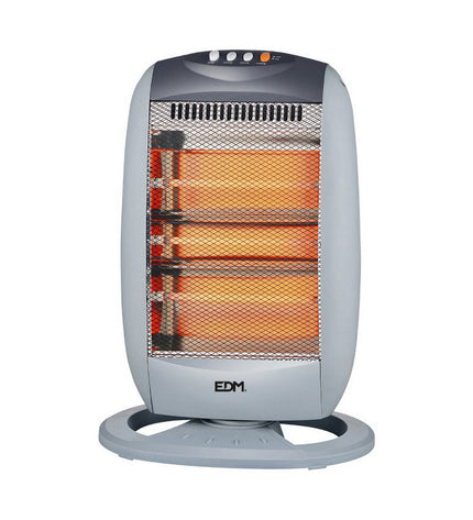 Kwarts Kachel EDM 07136 Zwart 1200W portable electric heater for home and cooking heating, black color, compact design.