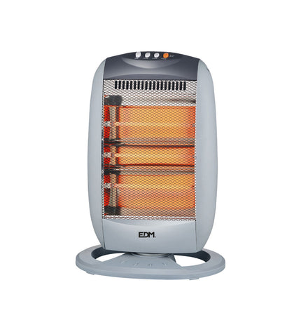 Kwarts Kachel EDM 07136 Zwart 1200W portable space heater for home and cooking, black color, compact design.