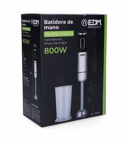 EDM Handblender EDM 07646 in black and silver with 800W power, used for kitchen blending and food preparation.