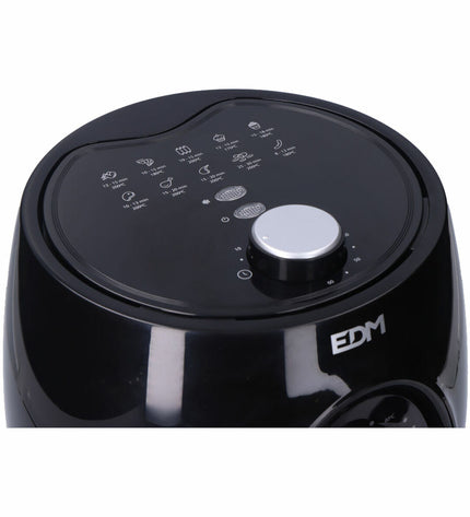 Multicolour EDM 07654 air fryer with 3.6L capacity and 1400W power, compact small kitchen electric appliance.