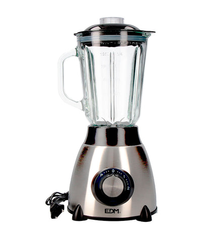 EDM Mixer EDM 07678 in black with 550W power and 1.5L capacity, showing the compact kitchen appliance on a countertop.