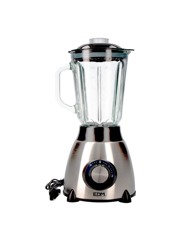 EDM Mixer EDM 07678 in black with 550W power and 1.5L capacity, showing the compact kitchen appliance on a countertop.