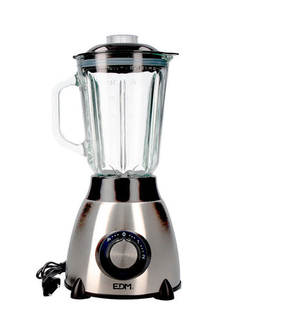 EDM Mixer EDM 07678 Zwart with 550W power and 1.5L capacity, black compact electric kitchen appliance on a countertop.