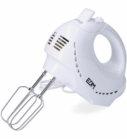 White EDM Blender en Deegmixer EDM 07679 with 200W motor and 1.8L capacity, featuring a compact design for home cooking.