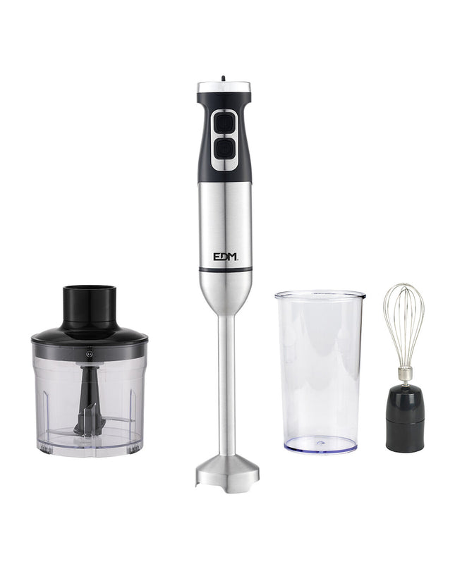 EDM multifunctional handheld mixer with accessories, black and silver, 1700W, ideal for home cooking and small electric appliances.