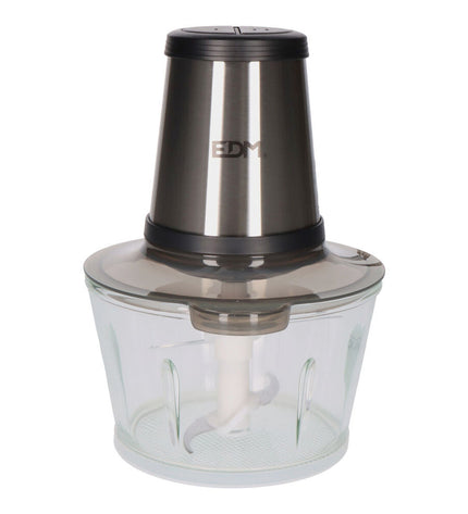 EDM Maalmachine EDM 07791 in stainless steel, 350W motor, compact design, 1.8L capacity for home cooking and kitchen use