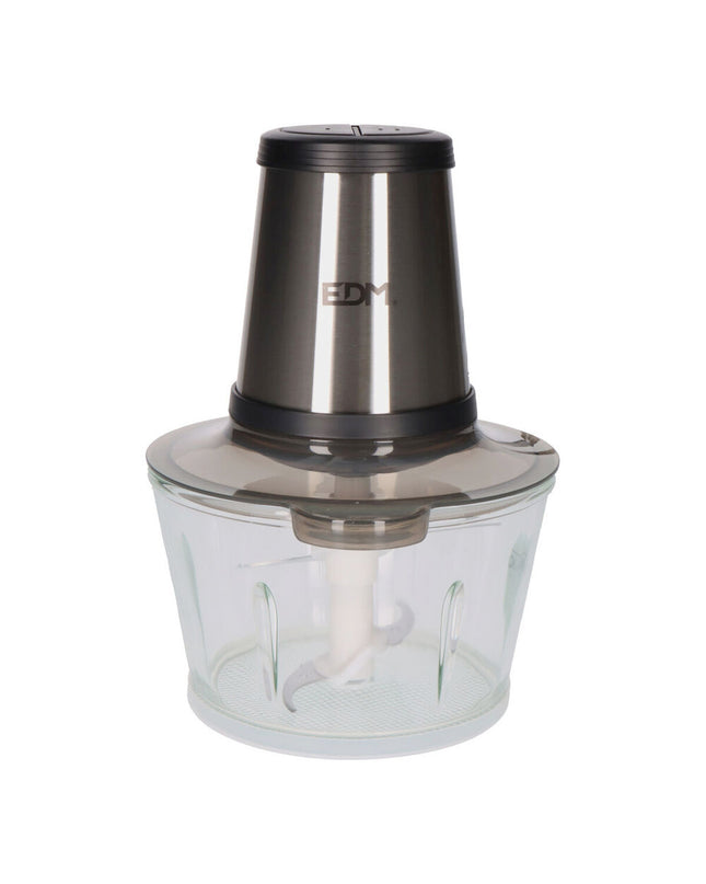 EDM Maalmachine EDM 07791 in stainless steel, 350W motor, compact design, 1.8L capacity for home cooking and kitchen use