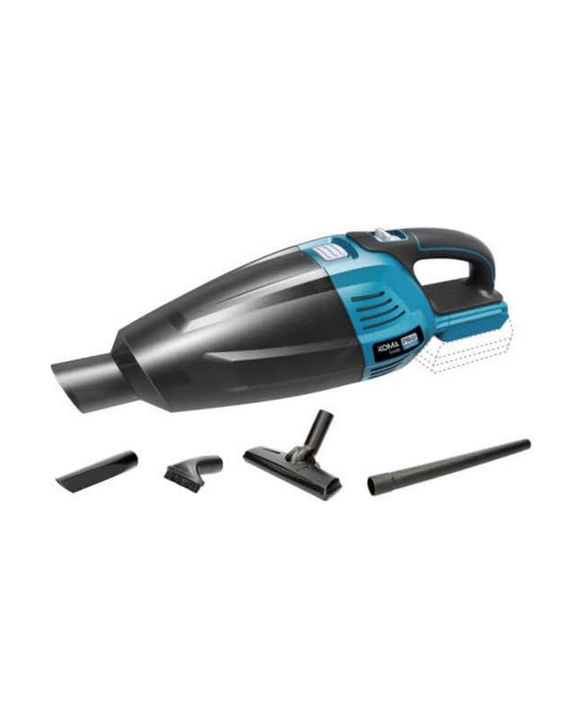 Koma Tools Pro Series kruimelzuiger, 45.5 x 13.5 cm, for house cleaning and floor maintenance, in use on a kitchen floor.