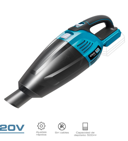 Koma Tools Kruimelzuiger Pro Series, compact handheld vacuum cleaner for kitchen and household cleaning, 45.5 x 13.5 cm