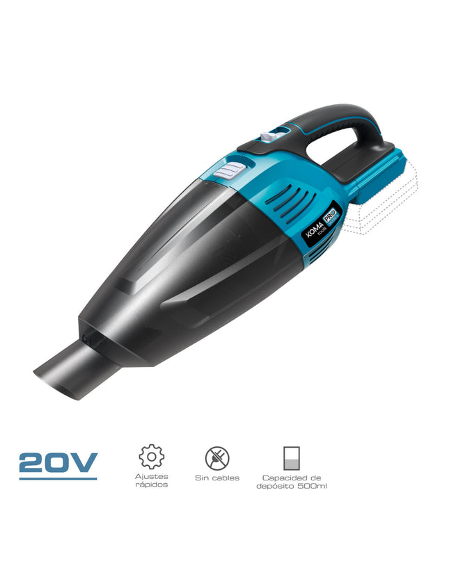 Koma Tools Kruimelzuiger Pro Series, compact handheld vacuum cleaner for kitchen and household cleaning, 45.5 x 13.5 cm