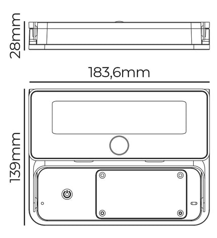 LED garden light EDM 31821 in polycarbonate and ABS, 12W, 1600 lumens, outdoor decorative lighting, 6500K daylight color