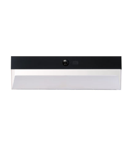 Black EDM Wandlamp EDM 31833 outdoor wall light in polycarbonate and ABS, 4W, 500 lumens, with adjustable warm or cool white light.