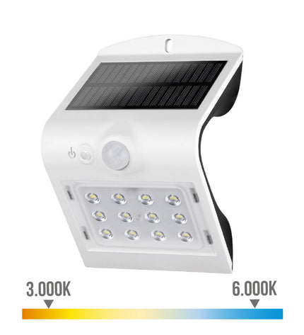 EDM Wandlamp EDM 31841 in wit, outdoor garden decor with polypropyleen housing, 1.5W, 220 lumens, outdoor lighting fixture